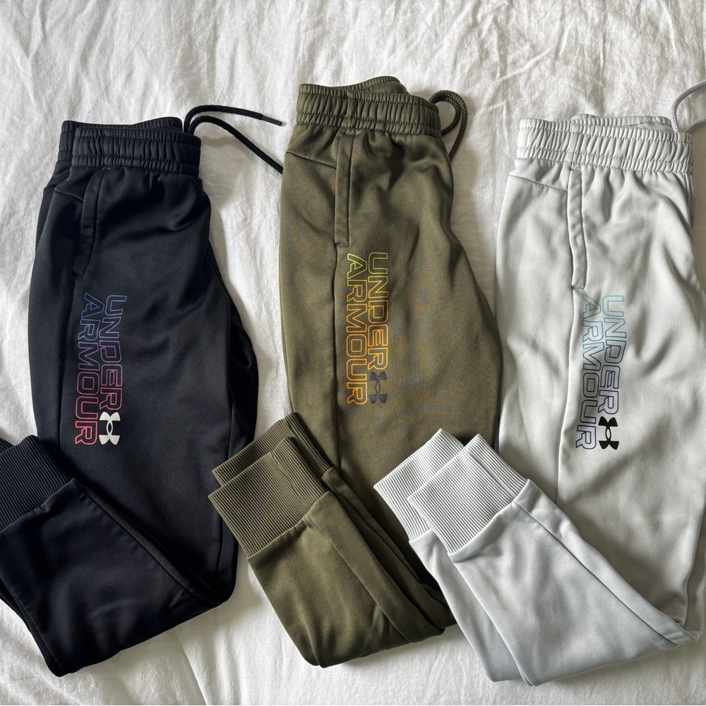 Set of 3 Under Armour Boys Joggers - LIKE NEW